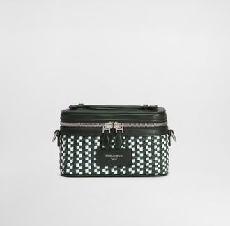 Dolce & Gabbana Atene Crossbody Minibag With Woven Leather - Man Crossbody Bags Multicolor Onesize