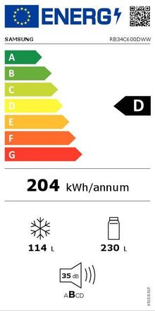 Samsung Combi Samsung Rb34c600dwwef Nf 185x60 D