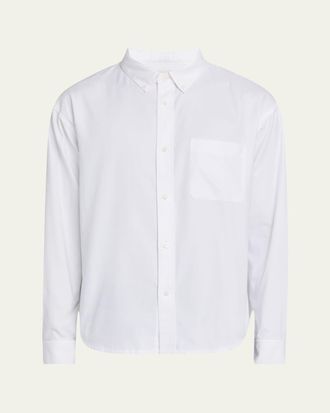 Frame Denim Mens Button-Collar Cotton Oxford Sport Shirt