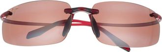 Maui Jim 63mm Core Polarized Rectangular Sunglasses in Burgundy Rose at Nordstrom Rack
