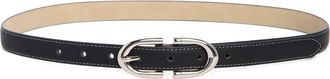 Vince Camuto Stitch Edge Skinny Belt in Black Silver at Nordstrom Rack, Size X-Large