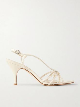 Aeyde Sandali Slingback In Vernice Solange - Crema