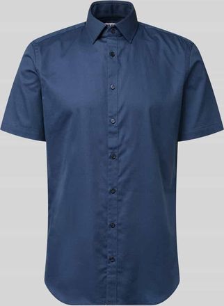 Jake*s Slim Fit Business-Hemd aus Baumwolle mit Kentkragen in Jeansblau, Gr&ouml;&szlig;e 37/38