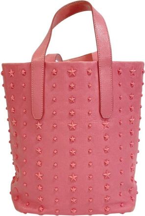 Jimmy Choo London Pink Pvc Leather Tote Bag (Pre-Owned)
