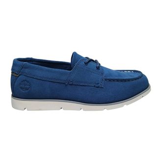 Timberland Laced Shoes, male, Blue, Size: 10 1/2 US Mocassini Camoscio