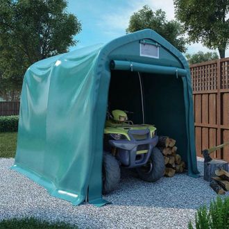 vidaXL Vidaxl - Carpa Garaje De Almacenamiento Pvc Verde 2,4x2,4 M