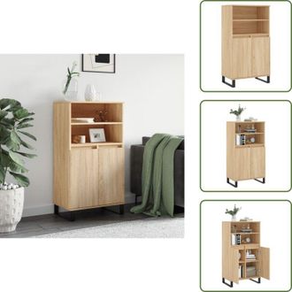vidaXL Credenza con scomparti - vidaXL Credenza Rovere Sonoma 60x36x110 cm in Legno Multistrato - Credenza con ante