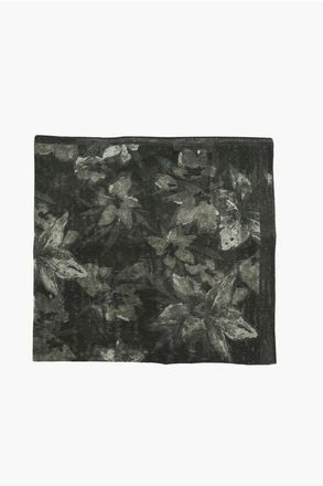 Corneliani CC COLLECTION Floral Patterned Silk Blend Pocket Square size Unica
