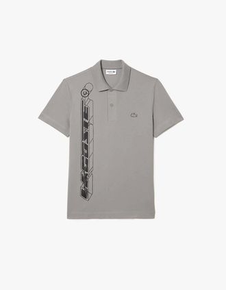 Lacoste Mens Signiature 3D Movement Polo Shirt - Grey - Size: 38