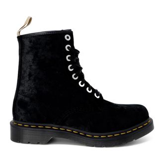Dr. Martens Lace-up Boots, female, Black, 5 UK, Crushed Velvet Vegan Ankle Boots