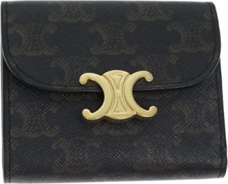 Celine Tweedehands leren portemonnees - Dames - Vintage Accessoires - Bruin - ONE Size - Leer - Vintage