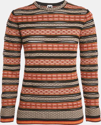 M Missoni Brown/black Patterned Knit Top