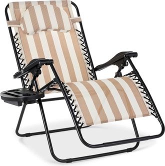 Best Choice Products Oversized Zero Gravity Chair, Folding Outdoor Patio Lounge Recliner w/ Cup Holder