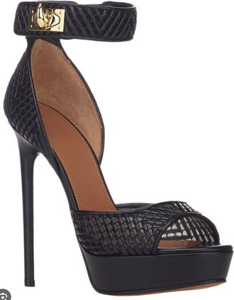 Givenchy Black Signature Claw Platform Sandals Size 39.5