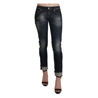 Acht Low Waist Skinny Cropped Denim Pant - female - ACHT - Slim Fit Jeans - Blue - W26 - Jeans