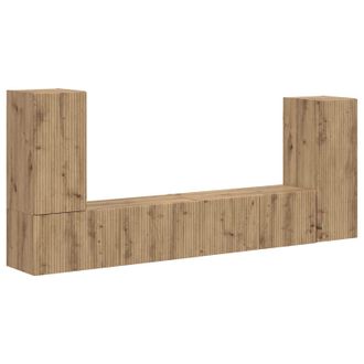 vidaXL Conjunto De Mueble De Tv 4 Uds. Roble Artisan Vidaxl