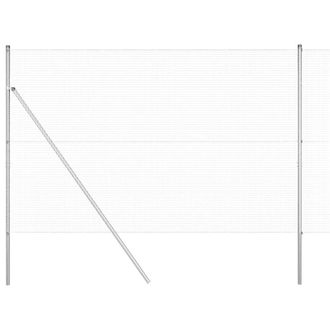 Berkfield Home Fence Post Set Set of 2 Galvanised steel 10 x 1.5 m Durable in Silver
