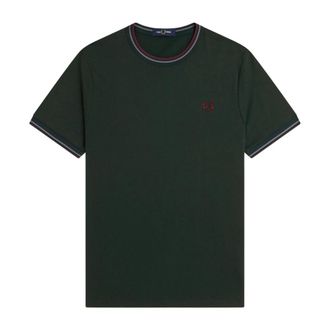 Fred Perry T-Shirts, male, Green, Size: 2XL Twin Tipped T-Shirt