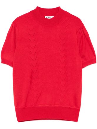 Bally fine-knit top - Red