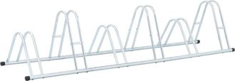 vidaXL Soporte Para 6 Bicicletas Suelo Independiente Acero Galvanizado Vidaxl