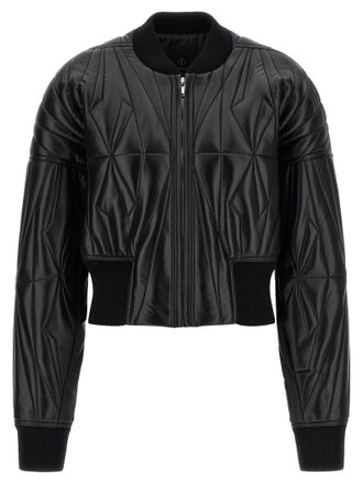 Rick Owens Black Lamb Leather Leather Mens Jacket