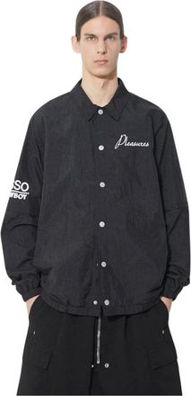 Pleasures Gypsy Coach Jacket - Heren - Zomerjassen - Zwart - M - Leer - Jassen