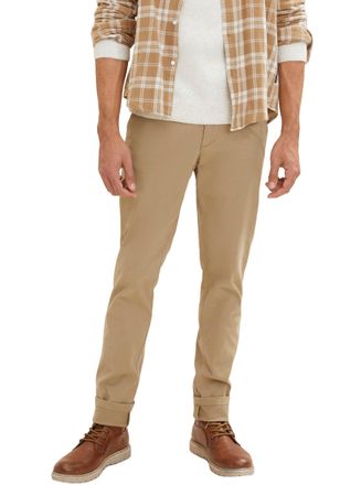 Tom Tailor Chinohose TOM TAILOR, Herren, Gr. 31, L&auml;nge 34, beige (everglade beige), Twill, Obermaterial: 97% Baumwolle, 3% Elasthan. Futter: 100% Baumwolle, unif