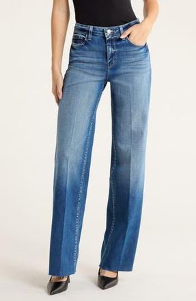 L'agence Scottie Raw Hem High Waist Wide Leg Jeans in Hampton at Nordstrom Rack, Size 30