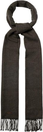 Eton Houndsttoh Check Merino Wool Scarf in Dark Green at Nordstrom