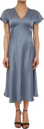 Marella Abito Grigio - Dames - Casual kleedjes - Blauw - L - Polyester - Kleedjes