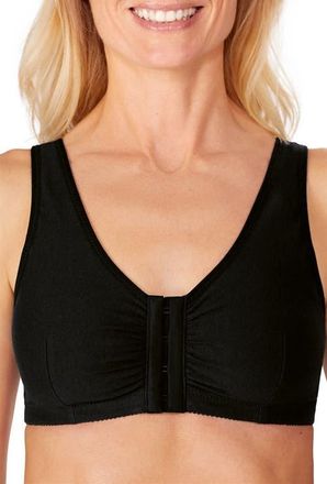 Amoena Frances Wire-Free Front Closure Bra in Black at Nordstrom, Size X-Small C