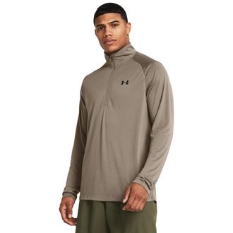 Under Armour Mens Tech 2.0.5 Zip, (200) Taupe Dusk / / Black, Medium