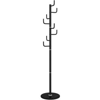vidaXL Perchero De Hierro Con Recubrimiento En Polvo Negro 183 Cm Vidaxl