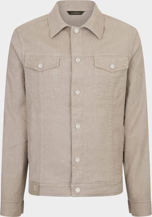 Stefano Ricci Mens Button-Front Trucker Jacket
