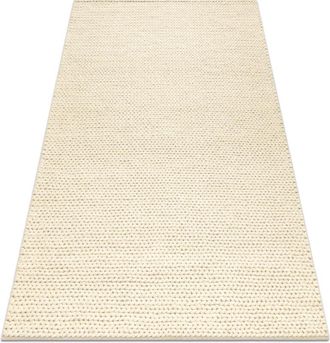 RugsX Alfombra De Lana Tahar 99004b Crema - Tejida A Mano Bucle, Uniforme Beige 160x240 Cm