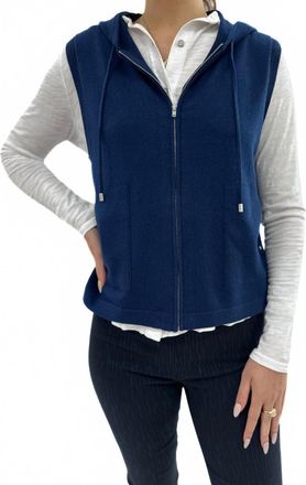 Elliott Lauren Womens Sleeveless Zip Up Sweater In Ultramarine