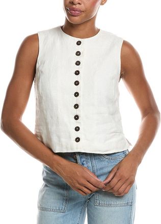 Madewell Button Front Linen Shell Top