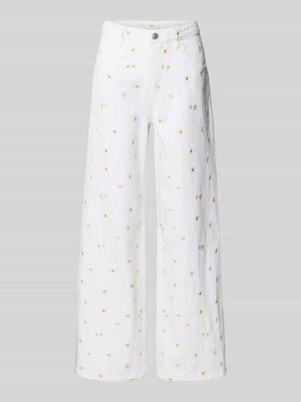Mango Wide Fit Jeans mit 5-Pocket-Design in Offwhite, Gr&ouml;&szlig;e 38