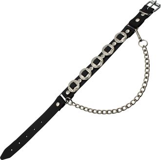 Freak Scene Leather boot chain - conchas - black