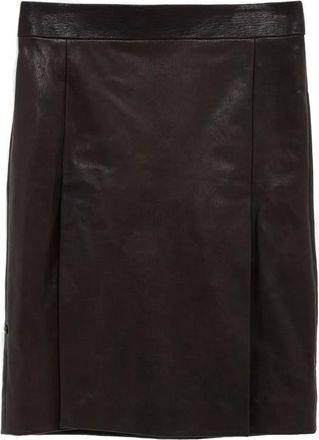 Ferragamo leather mini skirt - Brown