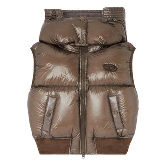 Diesel Gilet imbottito in piuma - - Jackets - Donna - Marrone - S