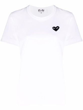 Comme Des Gar&ccedil;ons White Logo Crew Neck T-Shirt