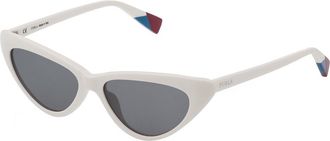 Furla SFU283N 03GF Mens Sunglasses White Size 55