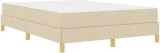 vidaXL Box Spring Bed Cream, Brown 140 x 190 cm Vidaxl