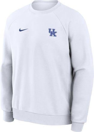 Nike Kentucky Premium Performance Nike Mens Dri-FIT College Pullover Crew in White | 03EK10ANKY-BXN