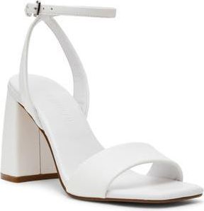 Steve Madden Messa Ankle Strap Sandal in White Leather at Nordstrom Rack, Size 9.5