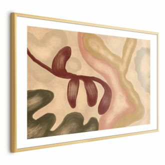OEM P&oacute;ster - Formas Coloridas - Figuras Con Acabado De Cal Desgastada