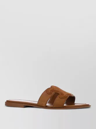 Celine flat sole open toe cut out slides