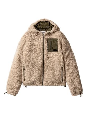 Miu Miu drawstring hooded jacket - Toni neutri