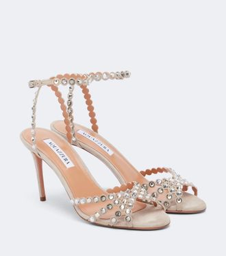 Aquazzura Sandalias Tequila de ante adornadas